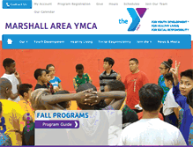 Tablet Screenshot of marshallareaymca.org